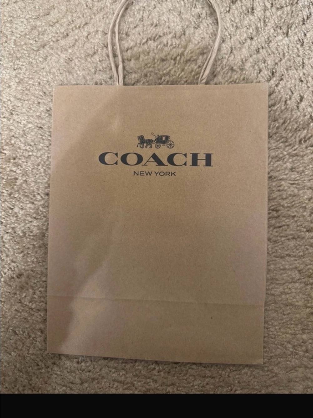 Coach New York Brown Paper Gift bag
